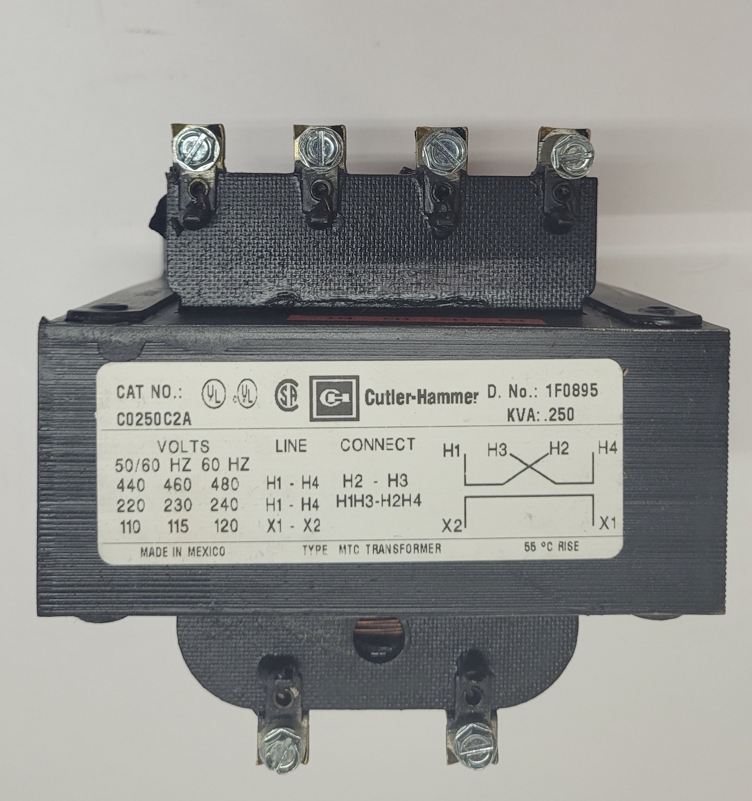 NEW! ~ Cutler-Hammer C0250C2A AC Control Transformer