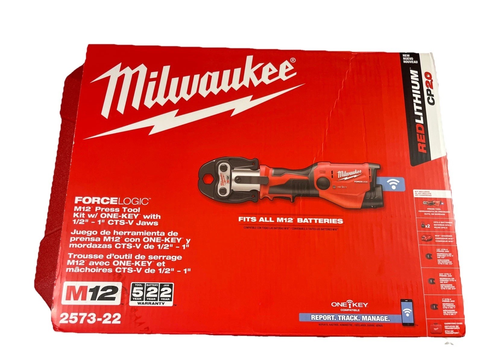 Milwaukee 2573-22 M12 FORCE LOGIC Press Tool Kit with Jaws🔥