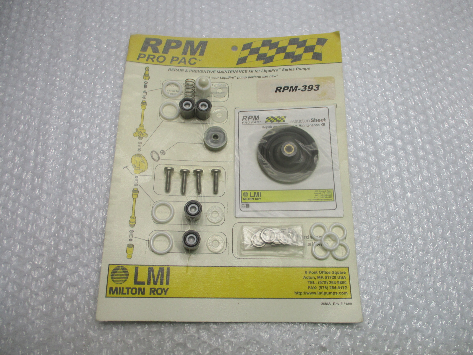 LMI RPM-393 SERVICE KIT NSMP