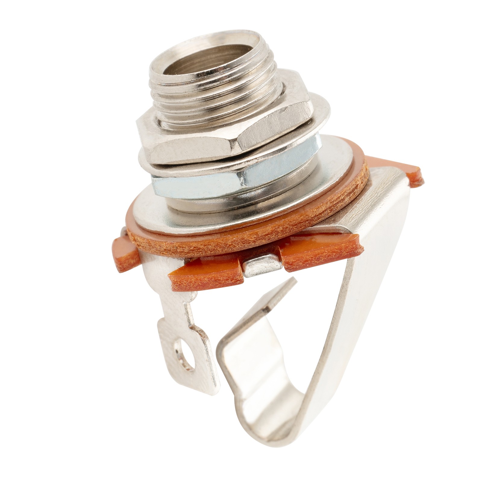 Musiclily Pro Nickel 1/4 inch Mono Output Jack Socket 2-Contact For Guitar Bass