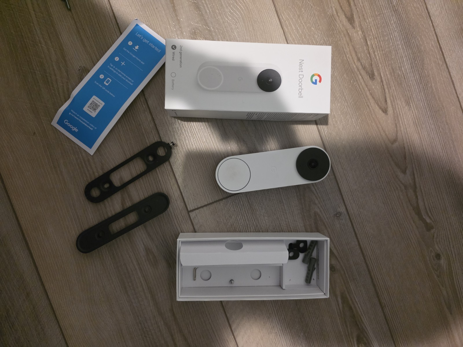 Google Nest Doorbell (Wired, 2nd Gen) - Snow