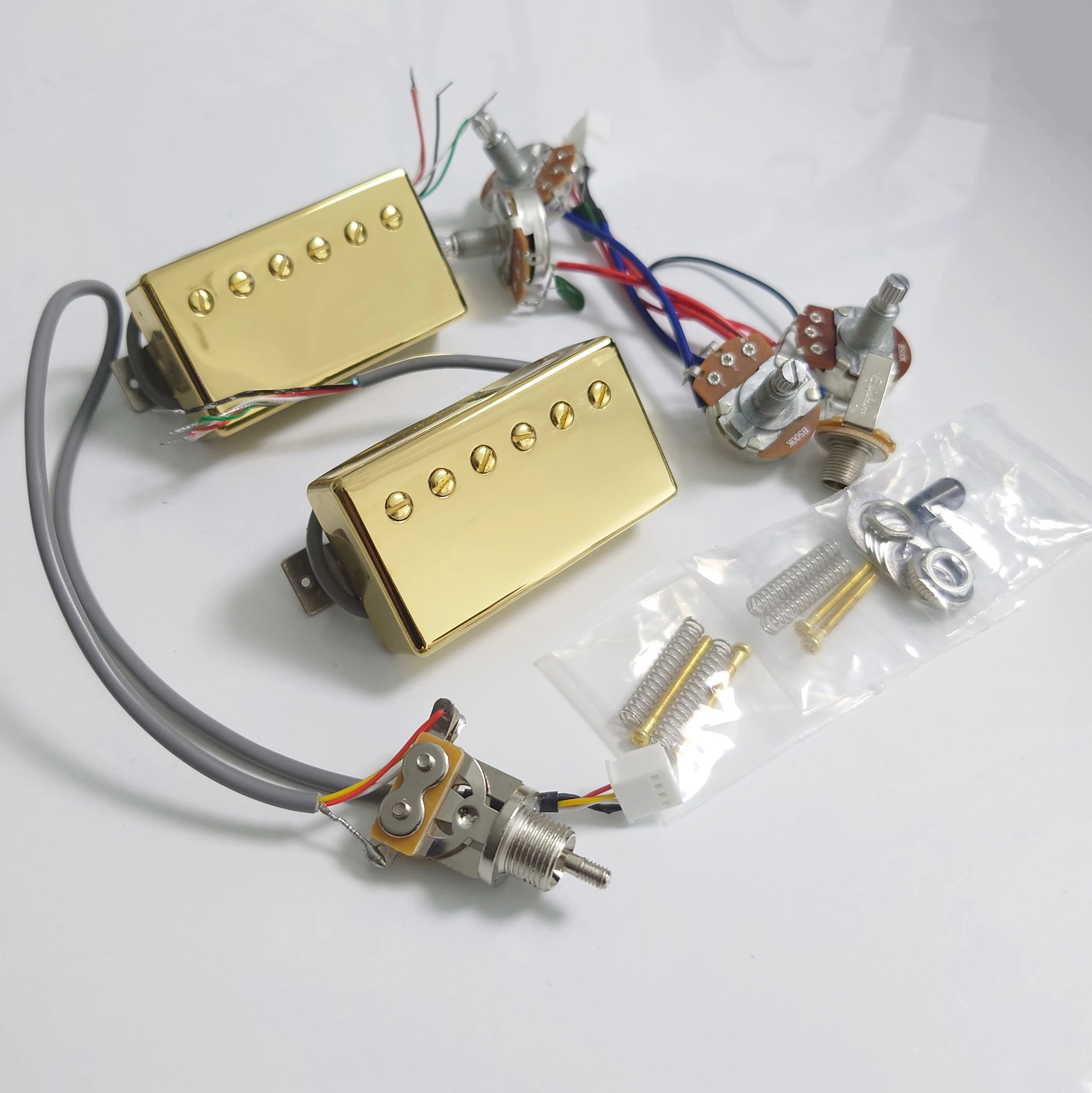 Classic Gold BB1 neck BB2 bridge Alnico 5 humbucking pickups, LP, wiring harness