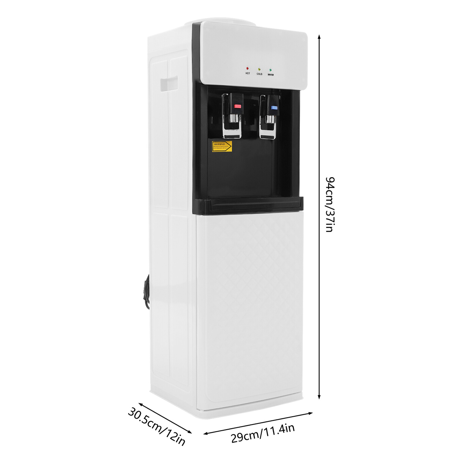 Hot and Cold Water Dispenser Standing 53.6℉ & 185-203℉ Top Loading Heater Cooler