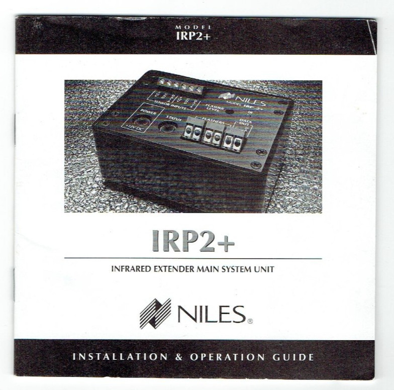 Niles IRP2+ Infrared Extender Main System Unit Installation & Operation Guide