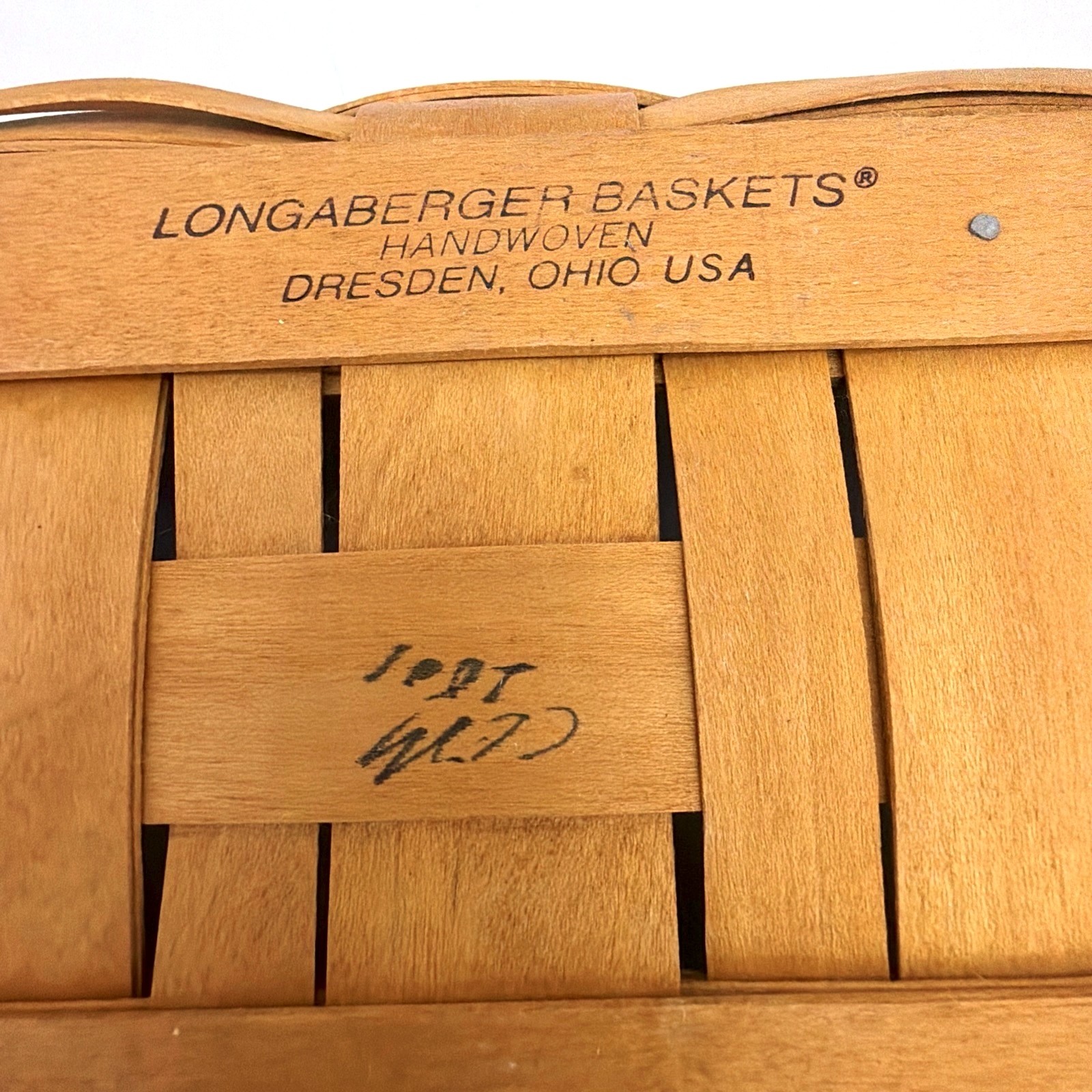 Vtg 1998 Longaberger Rectangular Woven Wood Bread Basket w/ liner