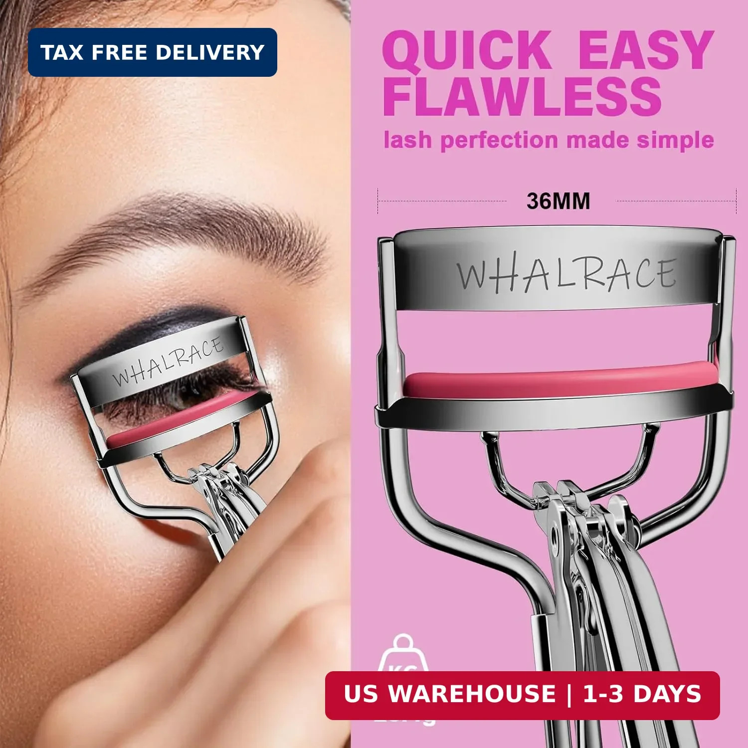 Eye Lash Curler with 6PCS Extra Replacement Pads, Superior Curling Effect Eyelas