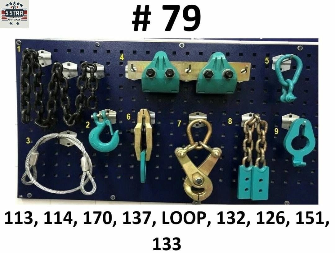SET#79  9 PIECE TOOL AND CLAMP SET FOR AUTO BODY FRAME MACHINE HEAVY DUTY