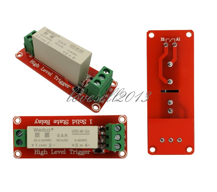 1 Channel SSR Solid State Relay High-low Trigger 5A 3-32V