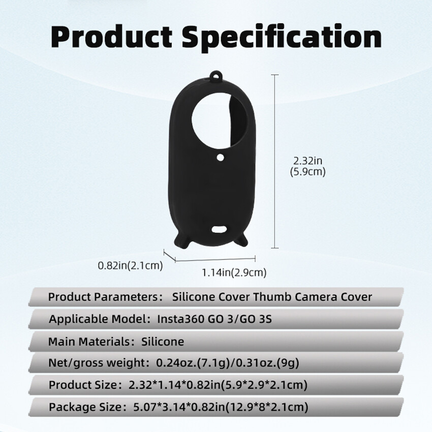 For Insta360 Go3/Go 3 Action Camera Silicone Protective Case Dust-proof Cover