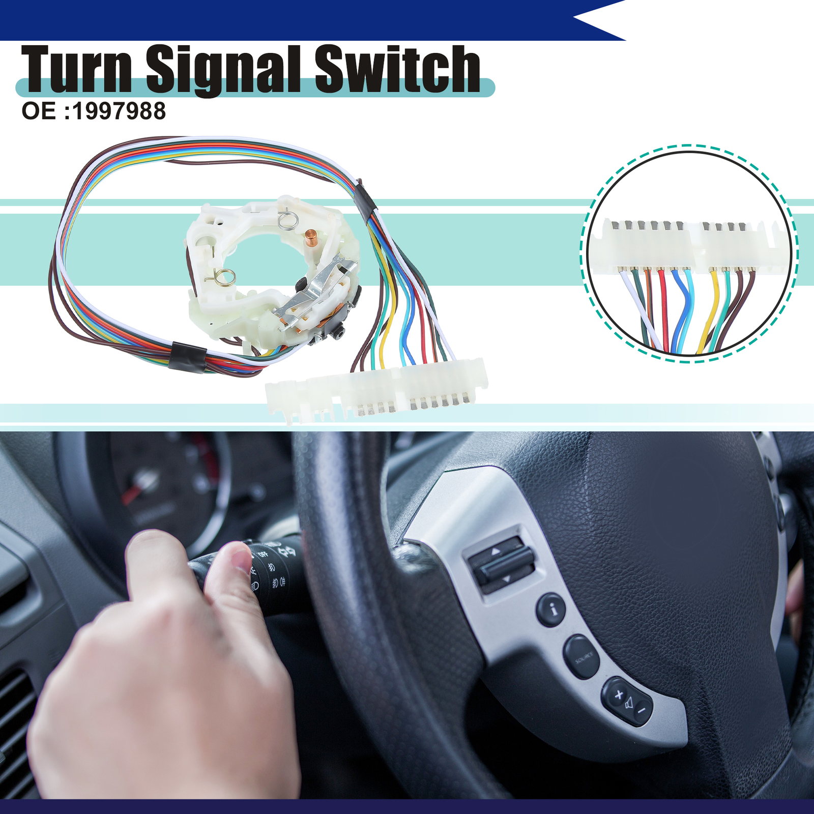 Turn Signal Switch Multifunction Combination Switch Fit for Chevy C1500 - 1 pcs