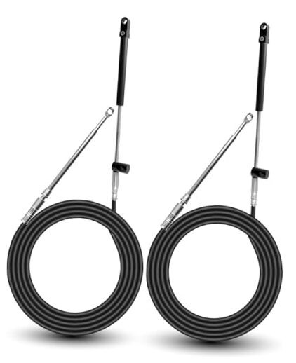 2Pcs Outboard Engine Control Cables Fit for Mercury Mariner Outboard 15 FT