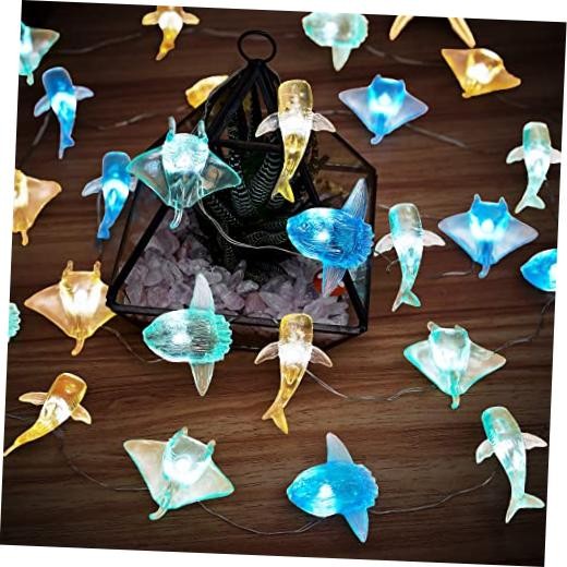 Nautical Theme Sea Life Decorative Fairy Lights, 30 LEDs Ocean Fish-USB Powered