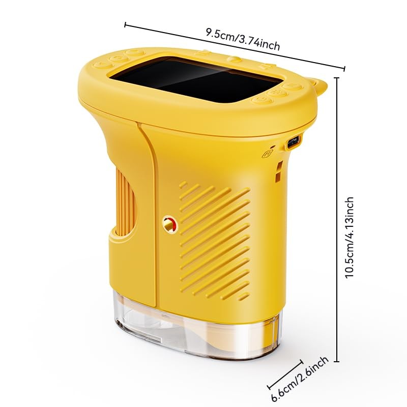 Kids Microscope, 1000X Portable Mini Pocket Microscope with 2.4″ IPS Screen & 8
