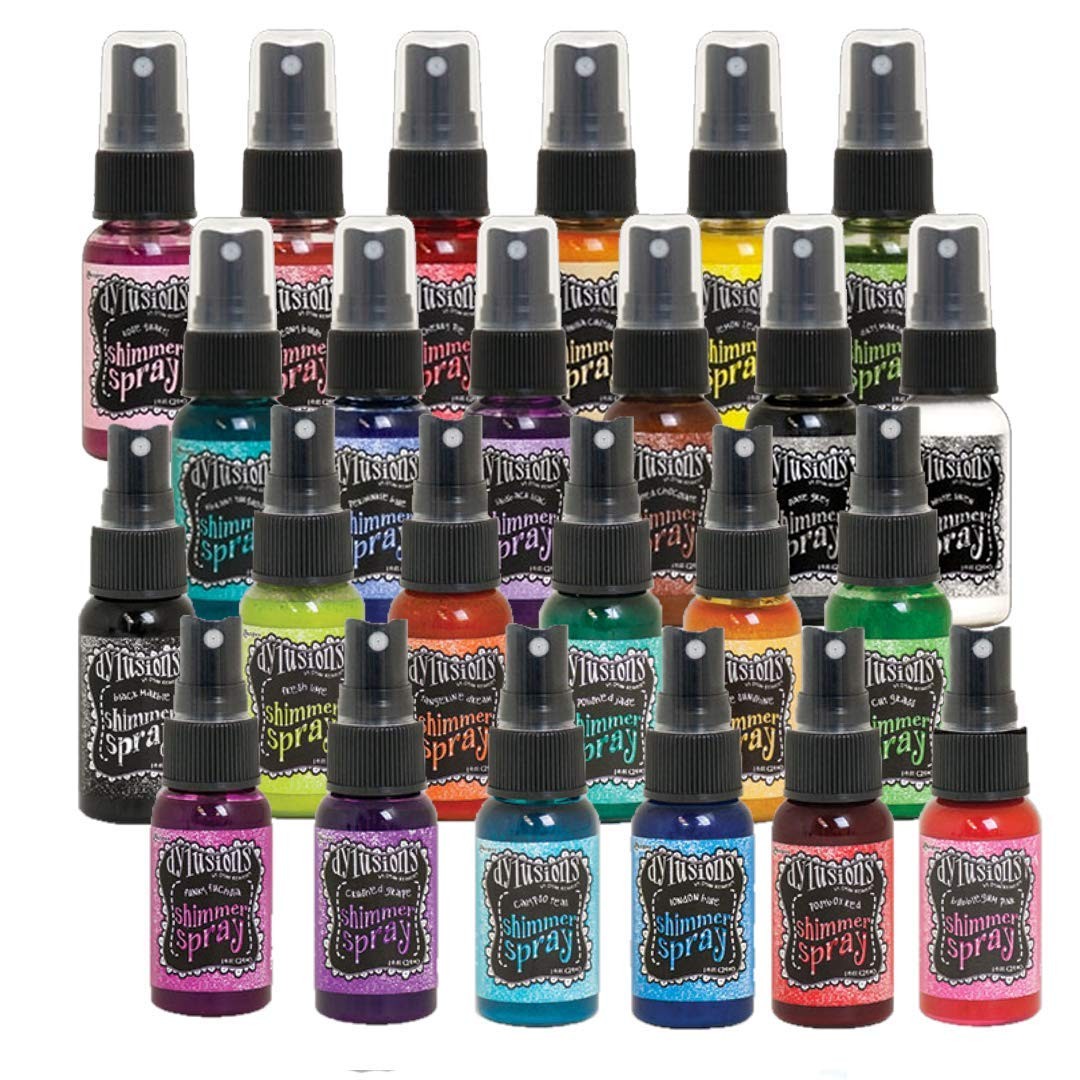 Ranger Dylusions Shimmer Spray Bundle - 24 Color Mega Set - with Purple Turtle