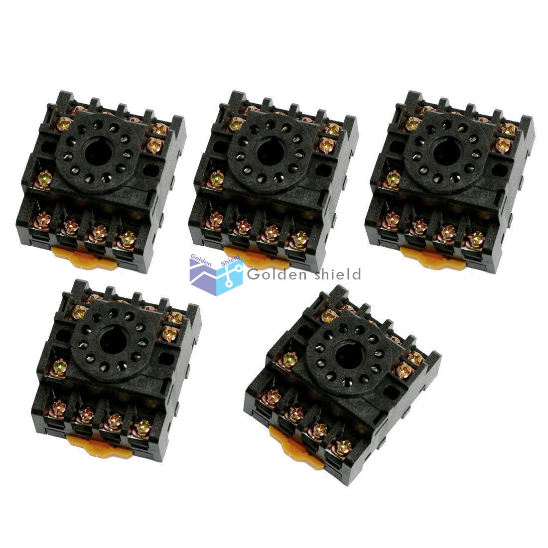 5Pcs PF113A 11 Pin Screw Terminals Relay Base Socket for Time Delay
