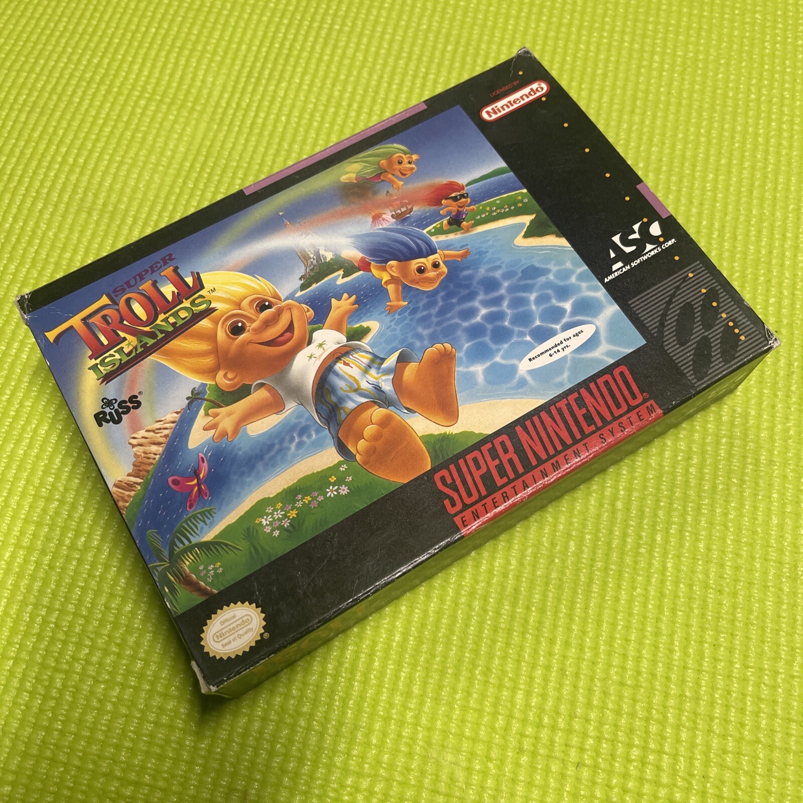 Super Troll Island *  Snes Box Only * Super Nintendo Original box