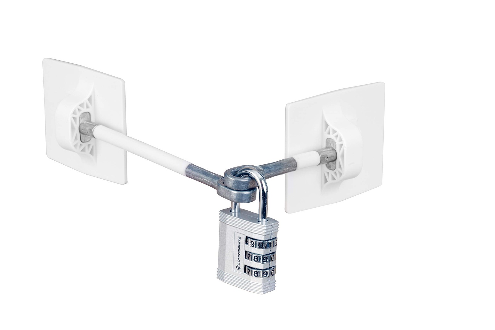 Refrigerator Lock (White with 1-Pack, White Silver Combination Padlock