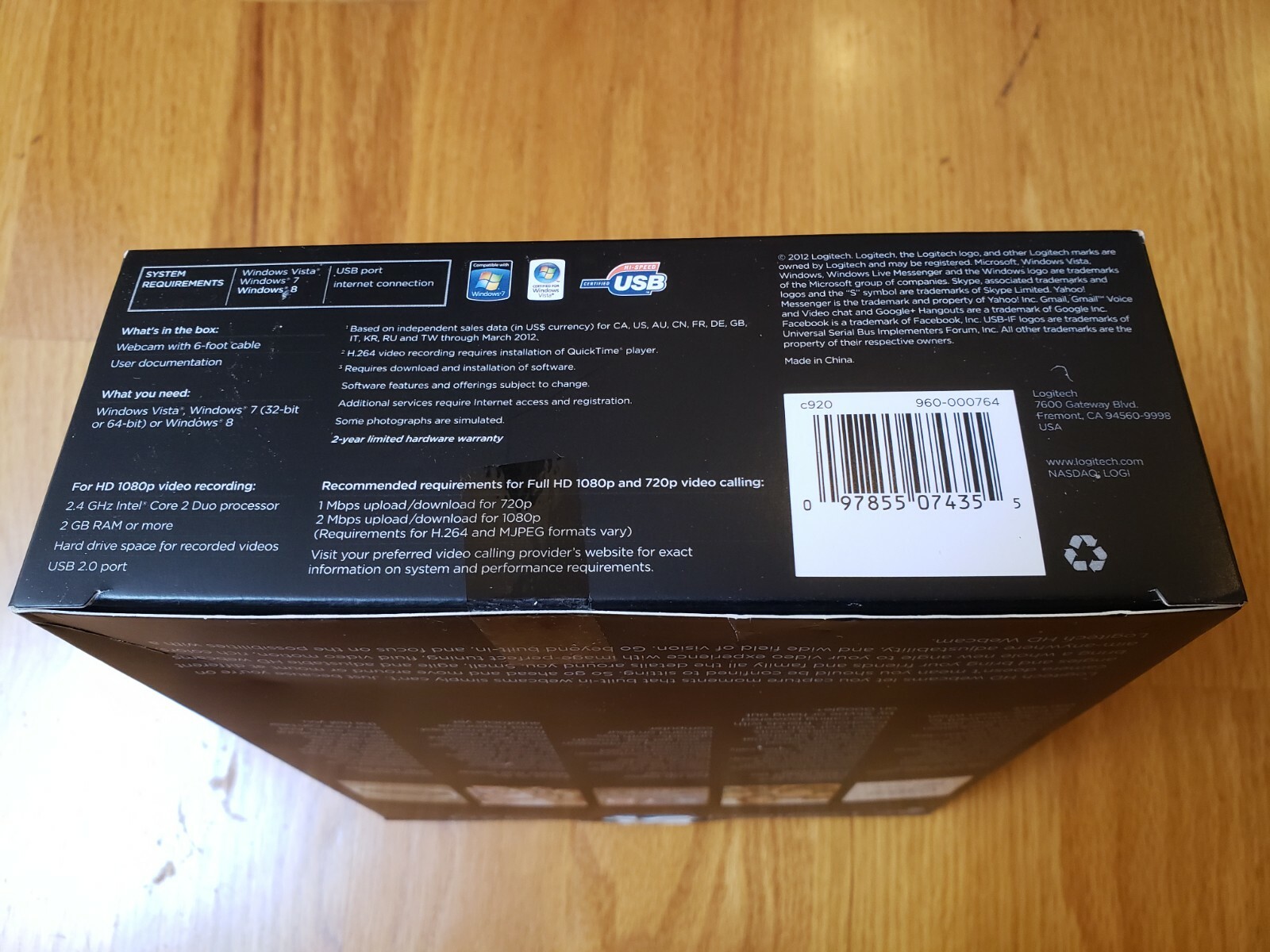 Brand New Logitech C920 HD Pro Webcam