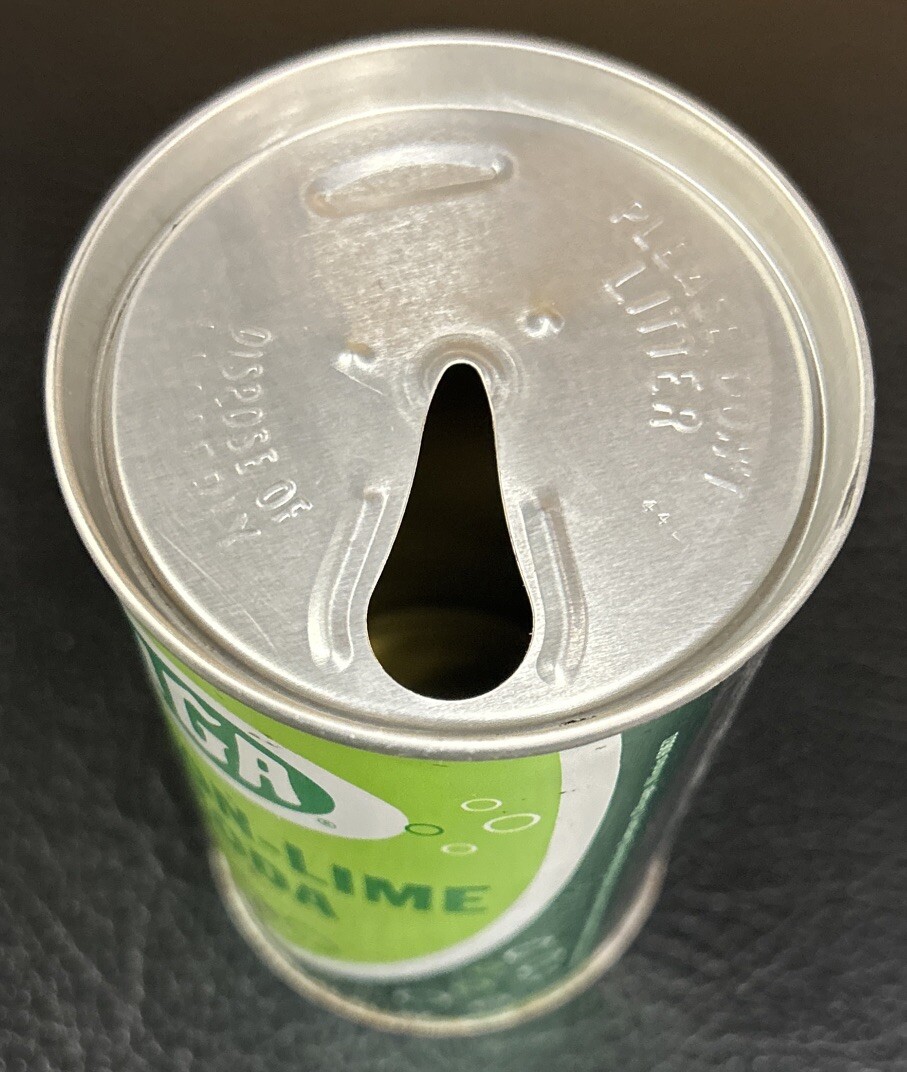 Vintage IGA LEMON-LIME 12 Oz. Steel Pull Tab Empty Soda Can