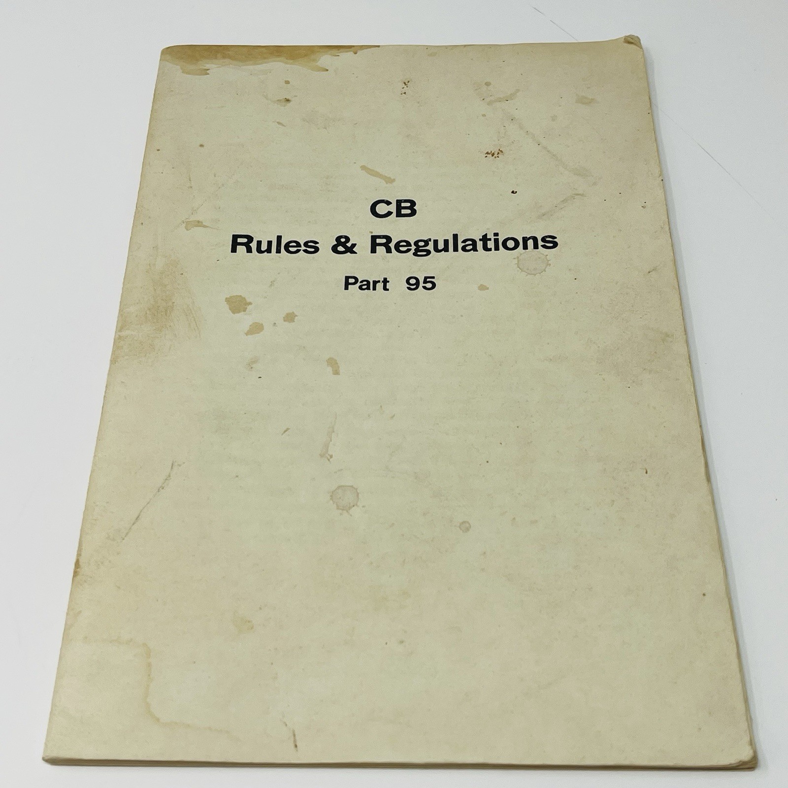 1977 CB Rules & Regulations Part 95 Book Citizens Band Radio Booklet Manual
