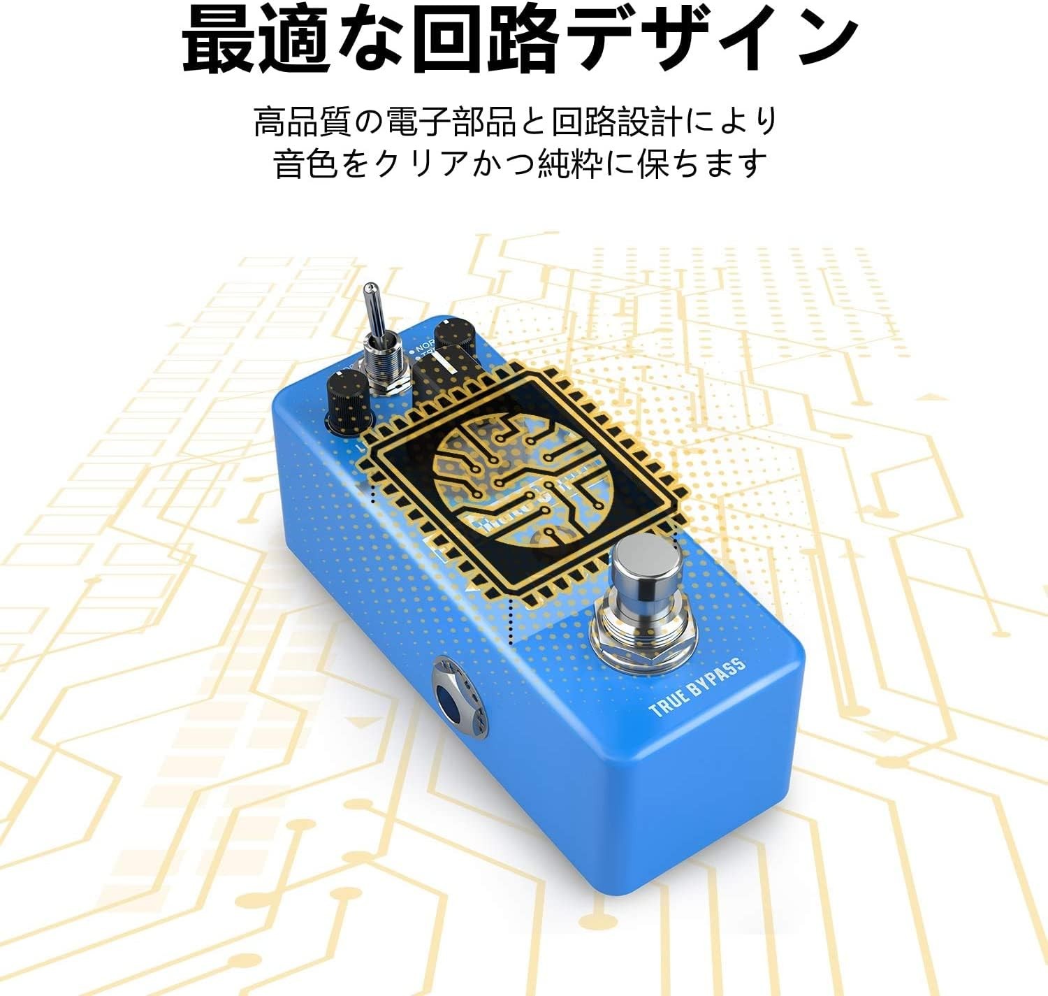 Donner Compressor Effect Pedal for Guitar, Reduces Excessive Input Signals and P