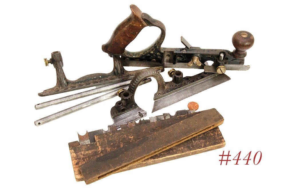 older NON NOTCHED STANLEY TOOLS 45 plow combination woodworking plane