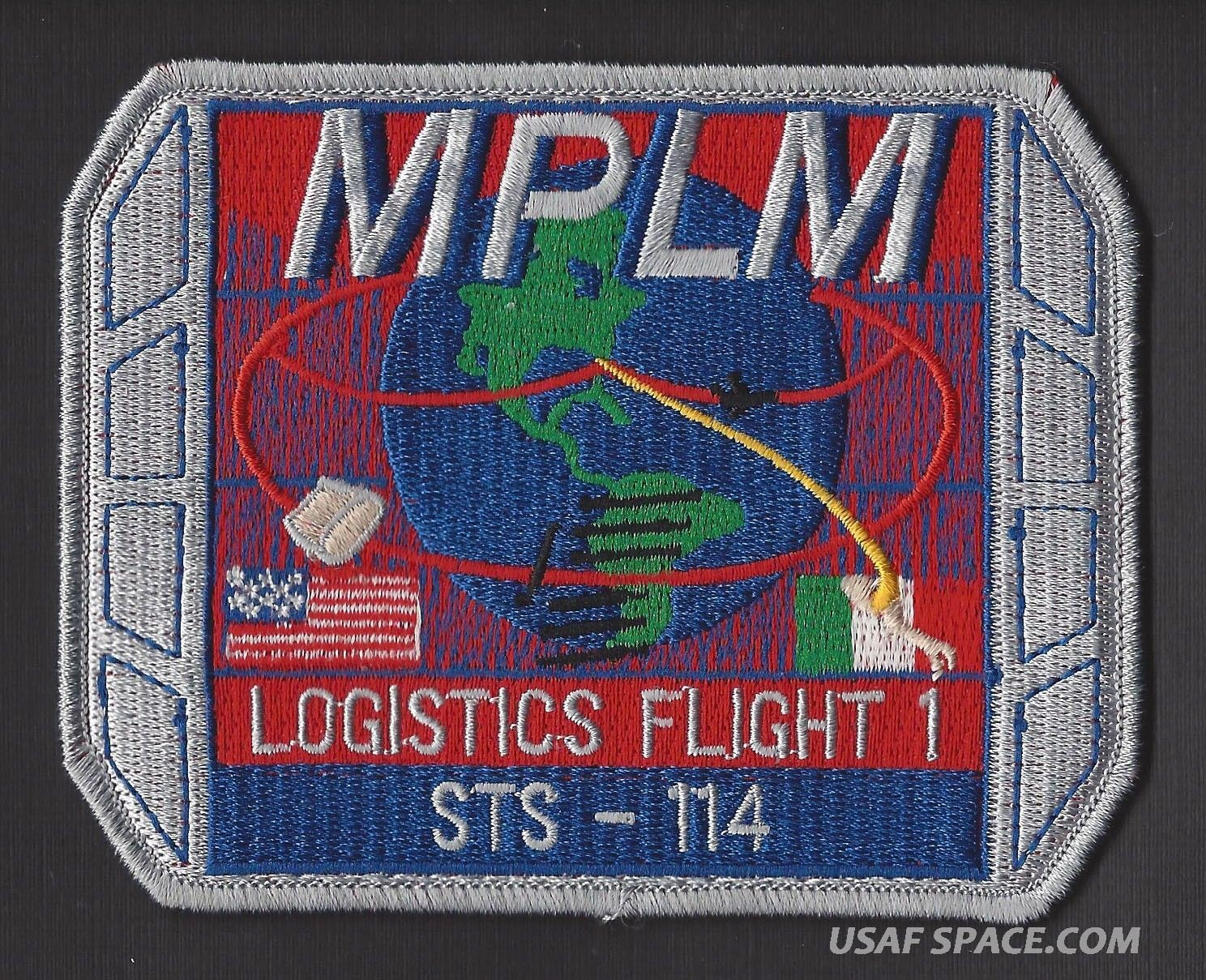 ISS Mission Raffaello FLIGHT 1 MPLM LOGISTICS MODULE SHUTTLE STS-114 NASA PATCH