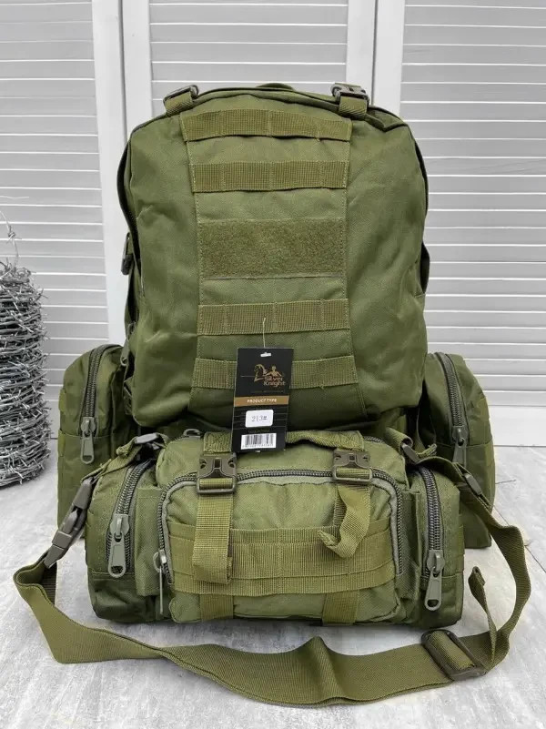 Tactical modular backpack olive 55l, modular backpack olive, olive ZSU backp🇺🇦