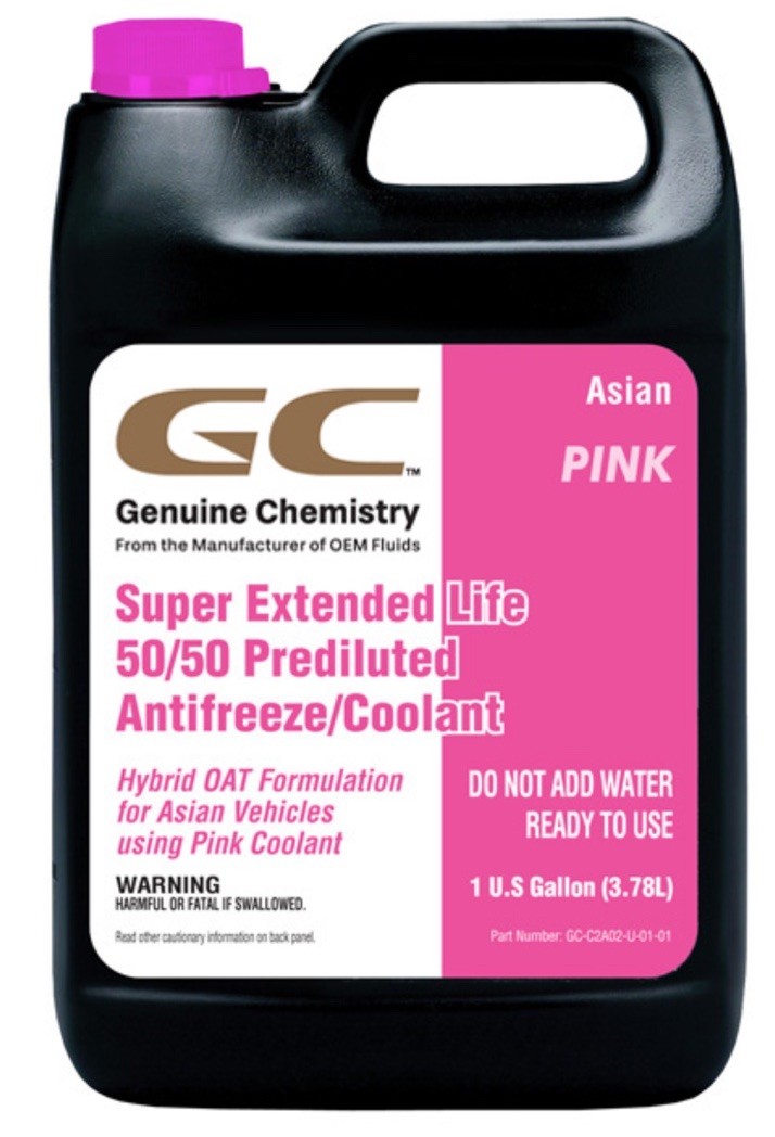 *Gc OAT Extended Life Antifreeze + Coolant PREMIXED 50/50 PINK - 1 Gal