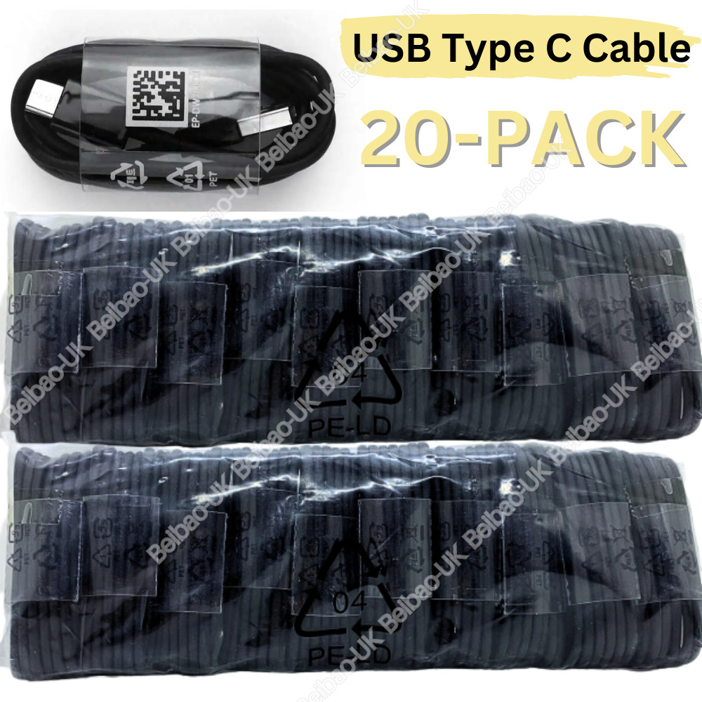 20x Lot Wholesale Fast USB C Type C Charger Cable For Samsung Galaxy S21 S20 S10