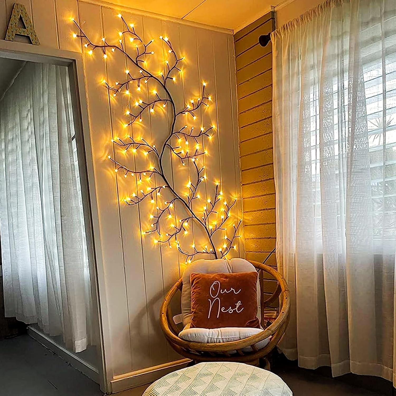 LED Willow Vine Lights 1.8m USB Powered Tree Branch Wall Decor 96 LEDs