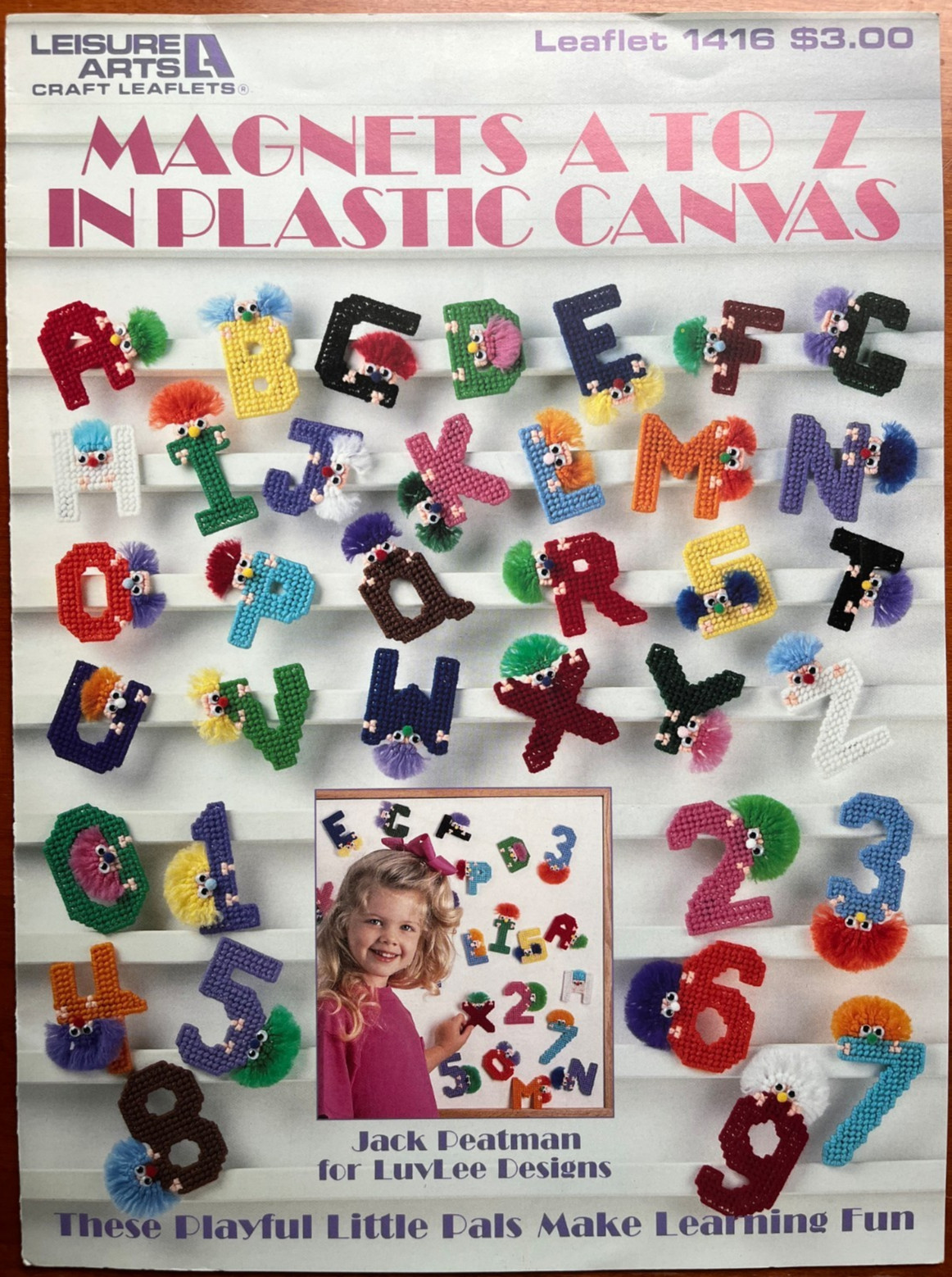 Magnets A to Z in Plastic Canvas Leisure Arts No. 1416 Trolls Creatures Fridgies