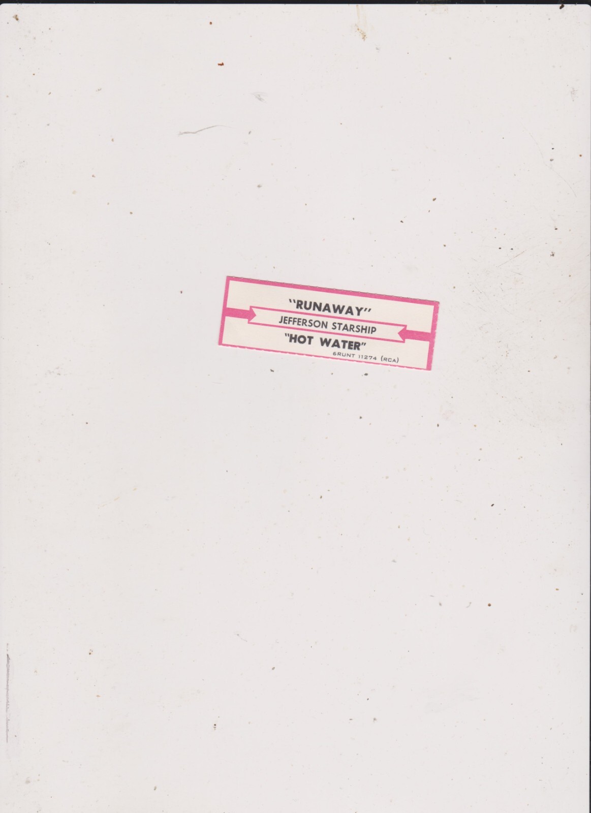 JEFFERSON STARSHIP JUKEBOX TITLE STRIP.FREE SHIPPING IN U S