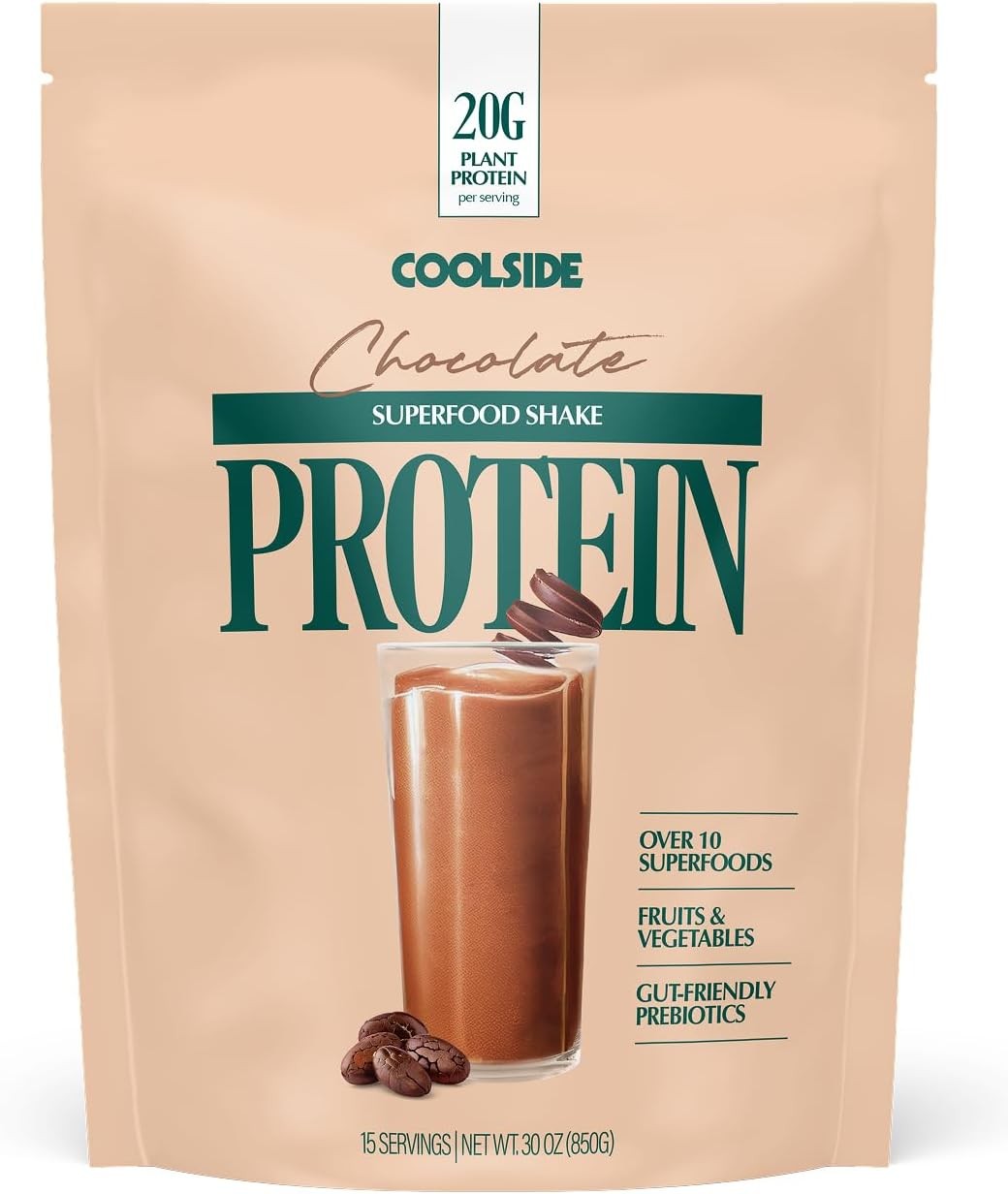 Coolside Superfood Vegan Protein Powder  Chocolate 20g Plant Based 15 Servings