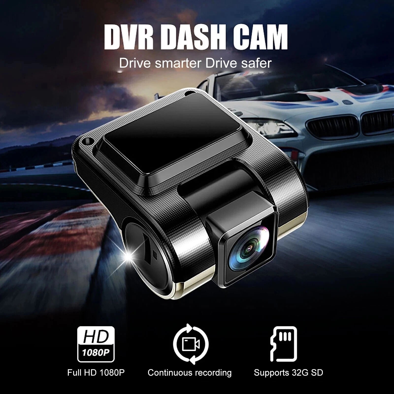 Car DVR Camera HD 1080P ADAS Video Recorder in-Dash Cam for Player Android USB