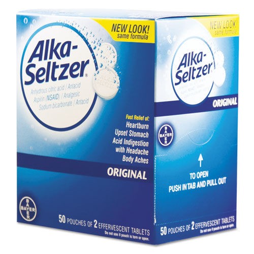 Alka-Seltzer BXAS50 Antacid and Pain Relief Medicine (50/Box) New