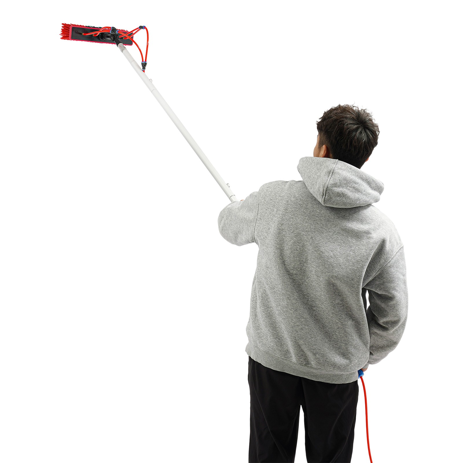 Solar Panel Cleaning Brush Outdoor Window Adjustable Pole Cleaning Kit