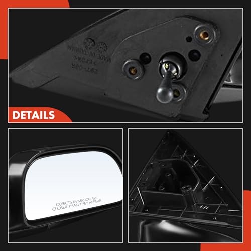 Passenger Side Manual Door Mirror - Compatible with Mitsubishi Mirage 1997
