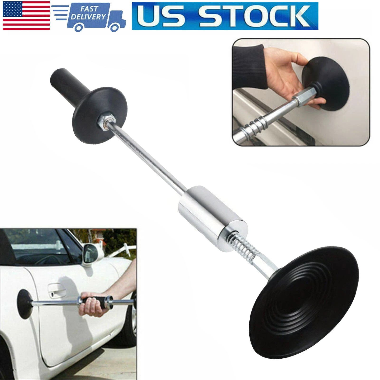 Car Body Paintless Dent Repair Kit Puller Tab Lift Tool Cold Glue Pads Gasket