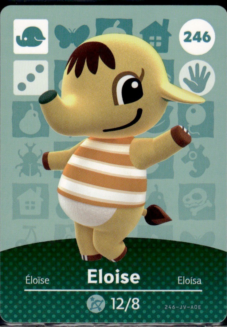 246 Eloise Amiibo Card 246 Series 3 Animal Crossing Nintendo Switch NA Region