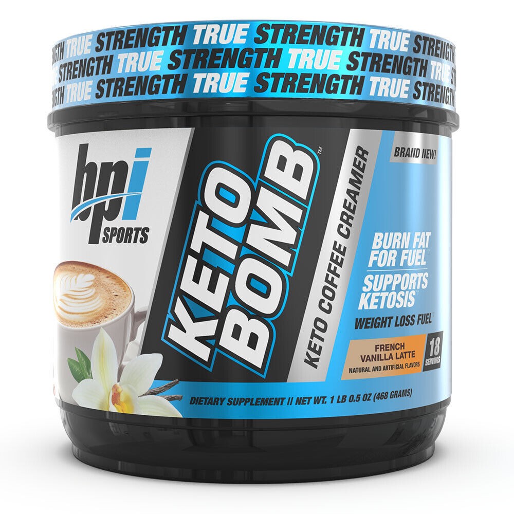 BPI Sports Keto Bomb Ketogenic Creamer for Coffee 18 Servings French Vanilla