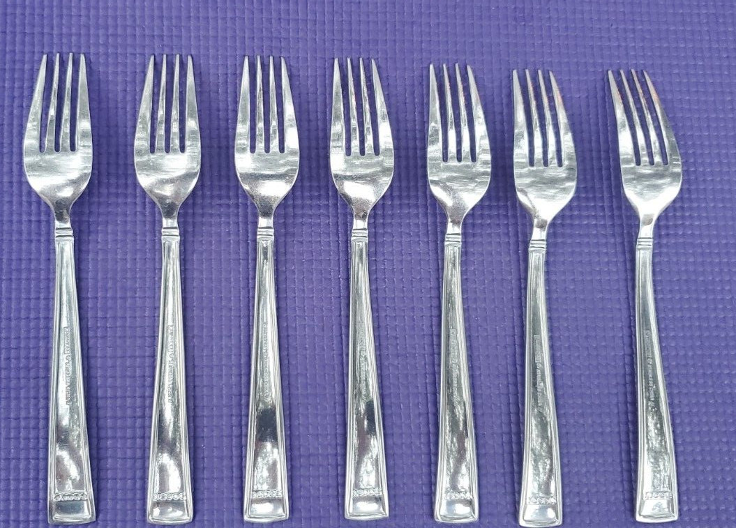 7-Cambridge Jenna Mirror Stainless DINNER FORKS 8 1/8"