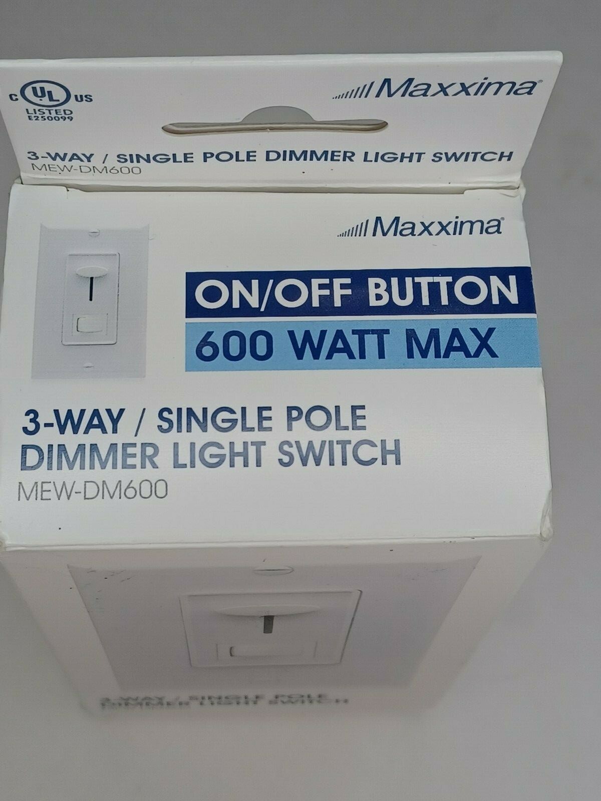 Maxxima - 600 Max Voltage Slide Dimmer Switch - Model MEW-DM600