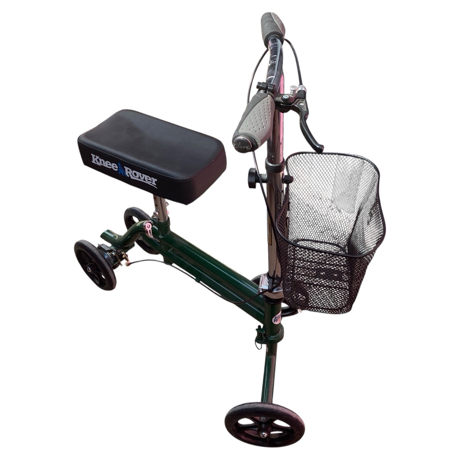 KneeRover Steerable Knee Scooter Green Adjustable Foldable