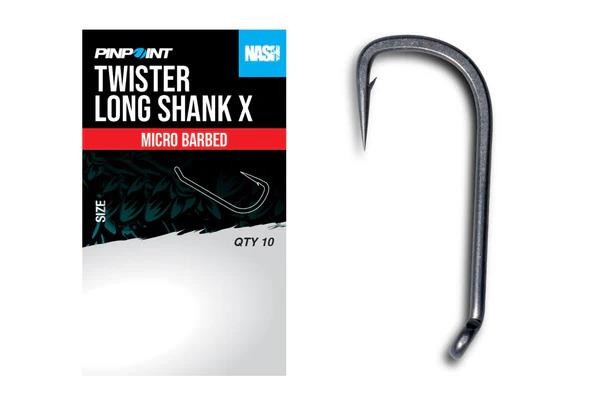 Nash Twister Long Shank X Fishing Hooks