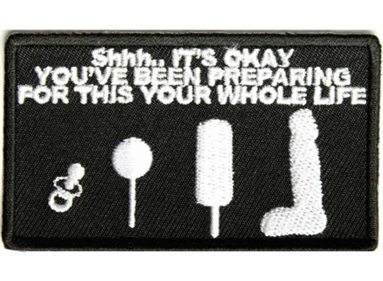 SHHH IT'S OKAY Embroidered Jacket Vest Funny Rude Patch Emblem Independent Biker