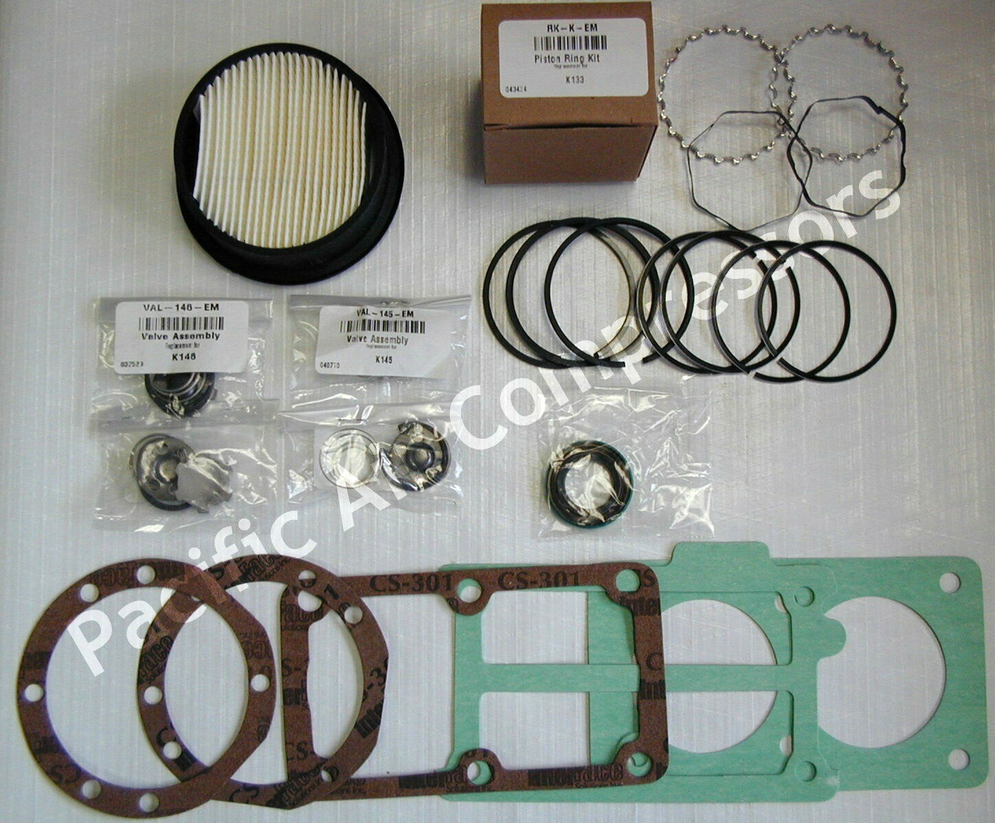 EMGLO JENNY 610-1304 KU101G REBUILD KIT FOR KU PUMPS AIR COMPRESSOR PARTS