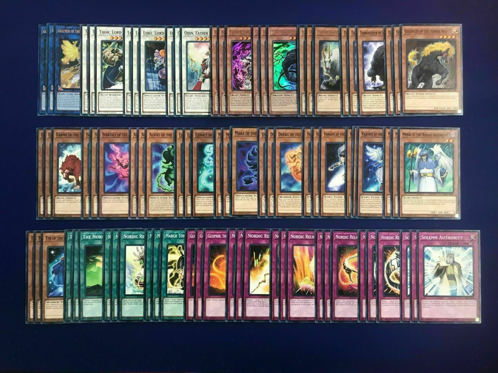 Yu-Gi-Oh Complete Nordic Deck Core Alfar Ascendant Beasts + Extra Bonus