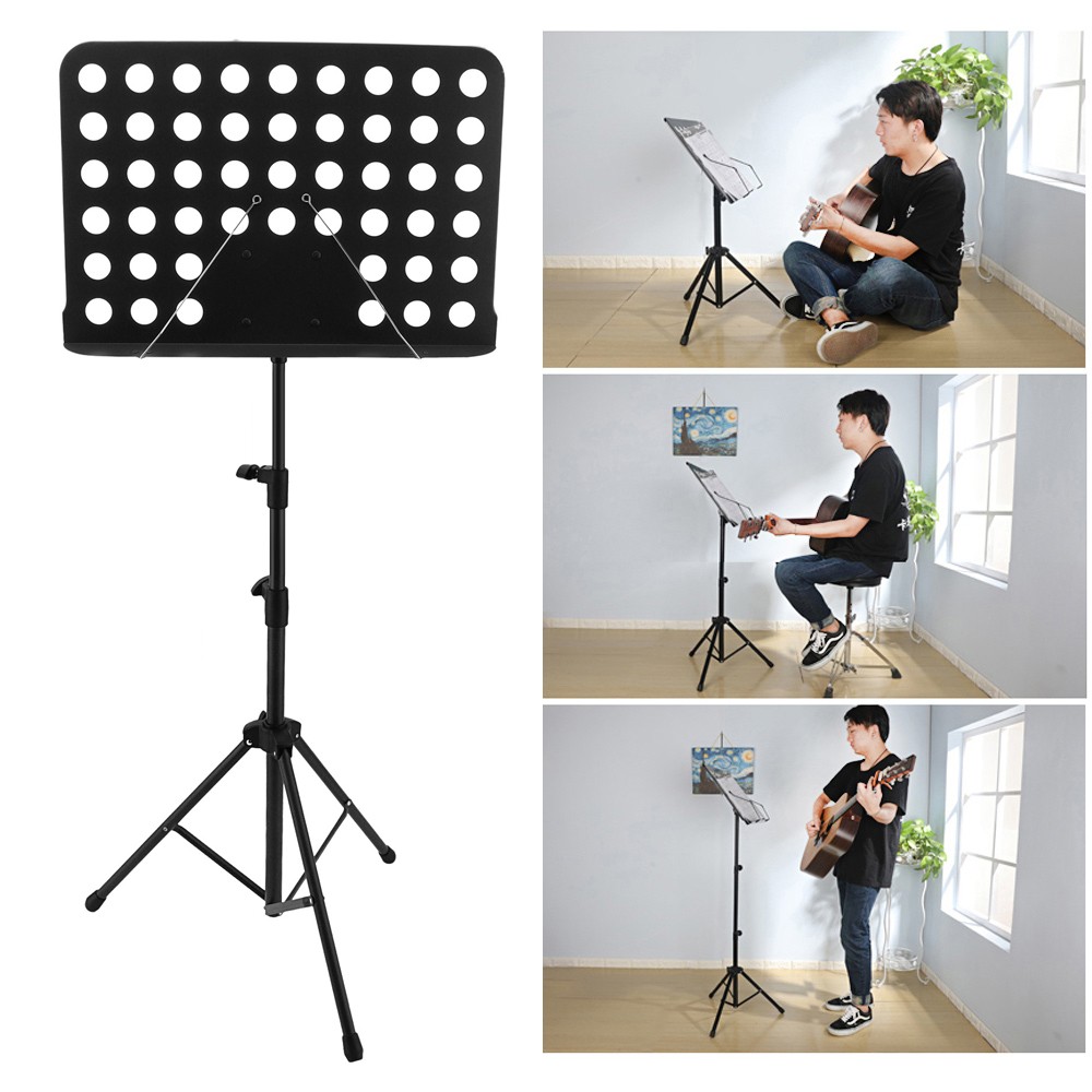 Portable Music Stand Foldable Height Adjustable for Playing Musical Instruments