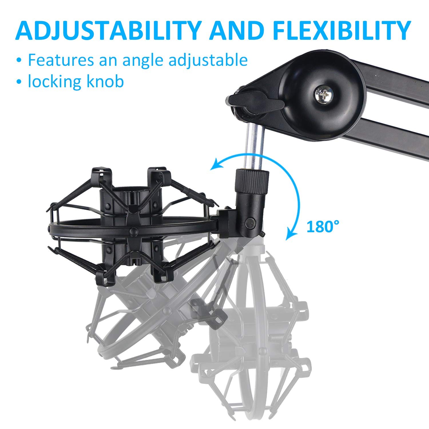 SM58S Microphone Shock Mount Holder with Foam Windscreen for Absorbe Vibratio...